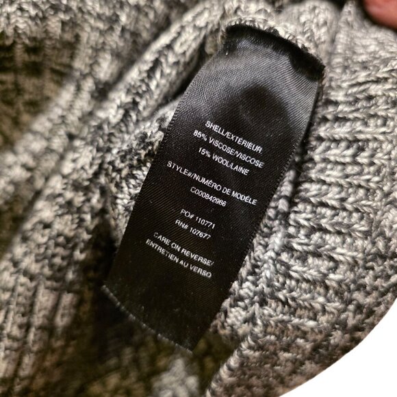 Alice + Olivia Gray Marl Knit Thick Cozy Cowl Neck Sweater S - Picture 5 of 8